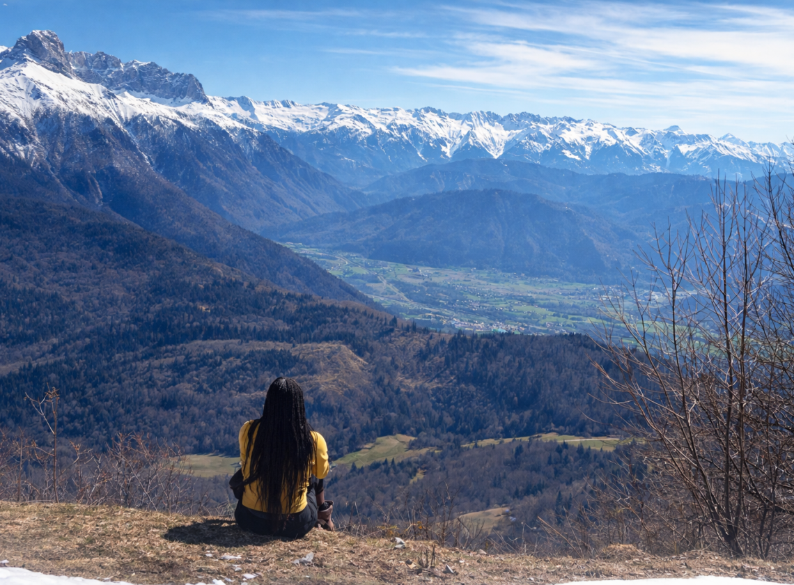 me sitting enjoying the veiw